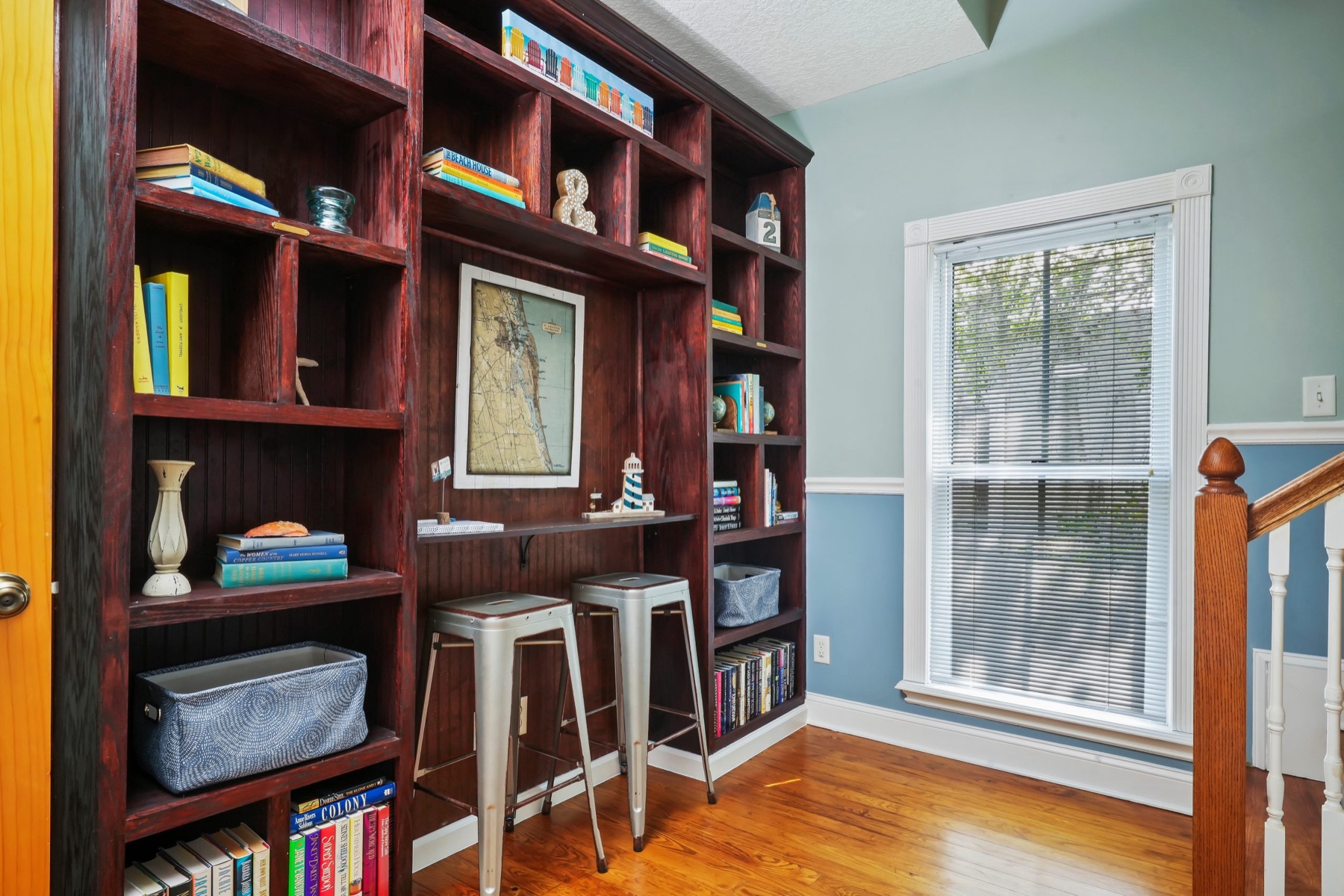 DeHaven styled bookshelves
