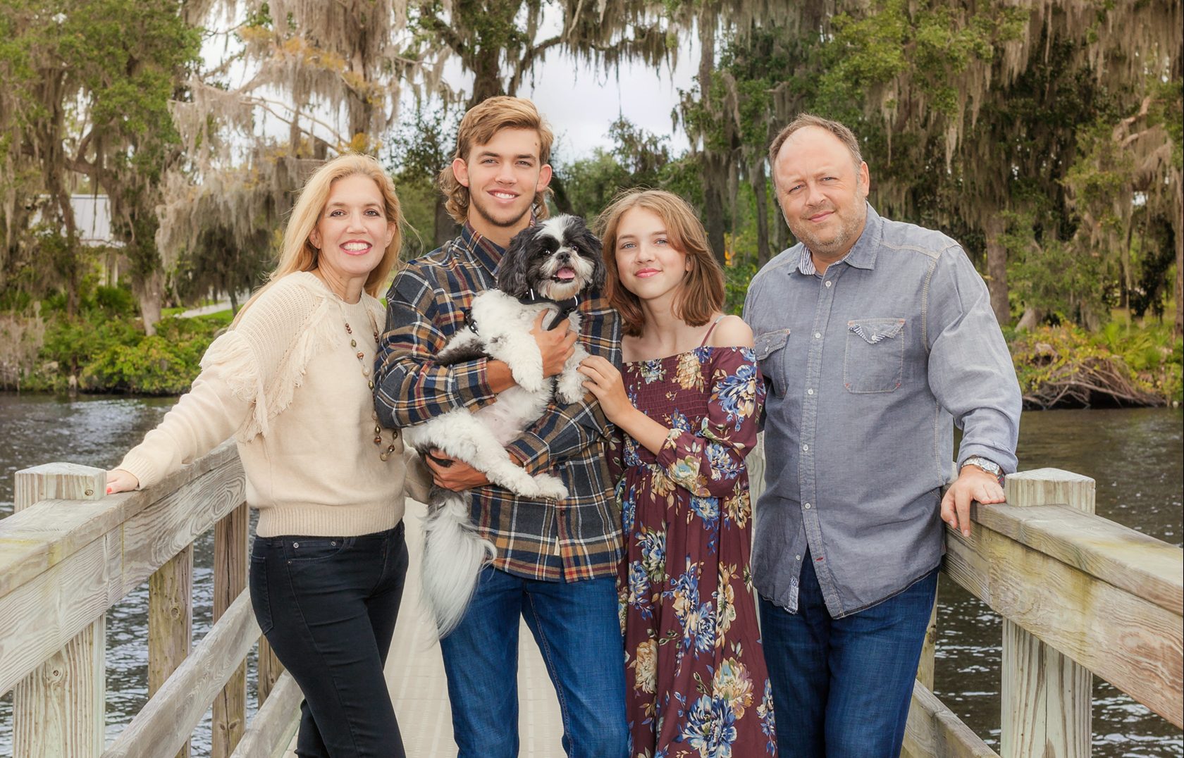 The Graham family on their front porch